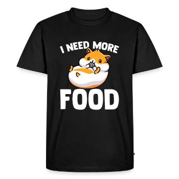 Manger Hamster Nourrir Cadeau idée Hamster - T-shirt Premium bio Homme - noir - Devant - Nico (187cm)