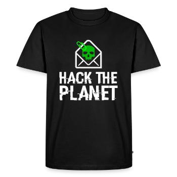 HACK DEN PLANET - Cybersecurity Hacking Hacker - T-shirt Premium bio Homme - noir - Devant - Nico (187cm)