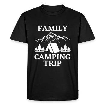 Family Camping Trip Shirt , Road Trip ,Vacation - Men's Premium Organic T-Shirt - black - Front - Nico (187cm)