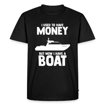 Drôle J’avais de l’argent avant, mais maintenant j’ai - T-shirt Premium bio Homme - noir - Devant - Nico (187cm)
