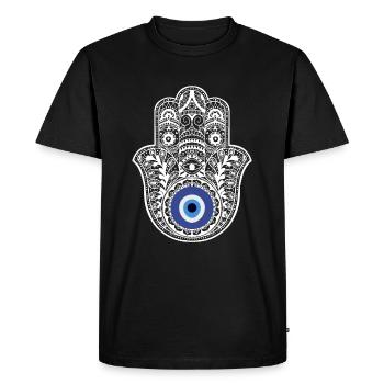 Nazar Eye Symbol Nazar Boncuk Spiritual Protection - Men's Premium Organic T-Shirt - black - Front - Nico (187cm)