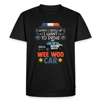 La voiture Wee Woo roule pour un avenir - T-shirt Premium bio Homme - noir - Devant - Nico (187cm)