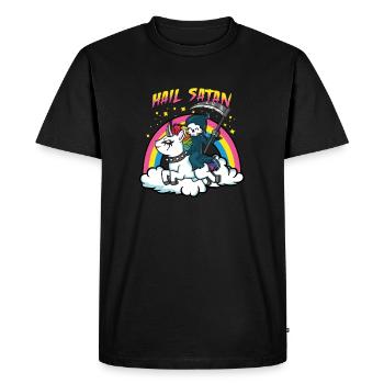 Salut Satan I Effrayant Mignon Pastel Goth Grim Reaper - T-shirt Premium bio Homme - noir - Devant - Nico (187cm)