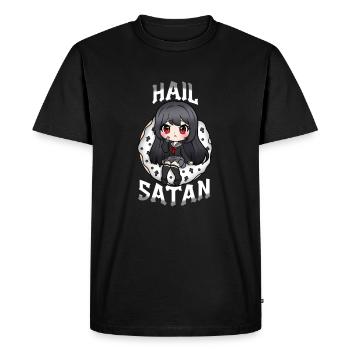 Salut Satan I Creepy Cute Witch - T-shirt Premium bio Homme - noir - Devant - Nico (187cm)