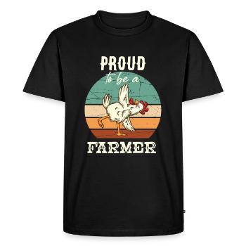 Fier d’être un agriculteur Bauer Humor Landwirt - T-shirt Premium bio Homme - noir - Devant - Nico (187cm)