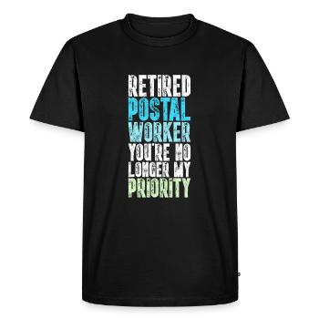 Pension de facteur de facteur à la retraite - T-shirt Premium bio Homme - noir - Devant - Nico (187cm)