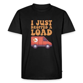 Je viens de laisser tomber un poste de poste de charge drôle - T-shirt Premium bio Homme - noir - Devant - Nico (187cm)