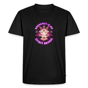 Baphomet Is My Spirit Animal I Creepy Cute Satanic - Men's Premium Organic T-Shirt - black - Front - Nico (187cm)