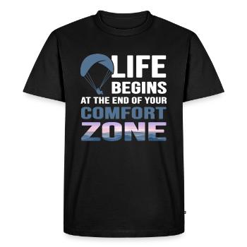 Parapente Parapente Zone de parapente Vol à voile - T-shirt Premium bio Homme - noir - Devant - Nico (187cm)