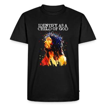 Identifier comme un enfant de Dieu I Jésus verset biblique - T-shirt Premium bio Homme - noir - Devant - Nico (187cm)