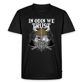 À Odin, nous faisons confiance à I Valhalla Viking - T-shirt Premium bio Homme - noir - Devant - Nico (187cm)