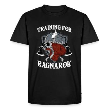 Training for Ragnarok I Nordic Viking Valhalla - Men's Premium Organic T-Shirt - black - Front - Nico (187cm)