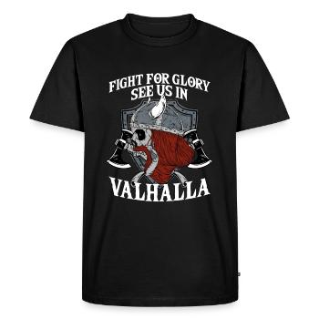 Battez-vous pour la gloire Voyez-nous dans la mythologie du Valhalla I - T-shirt Premium bio Homme - noir - Devant - Nico (187cm)