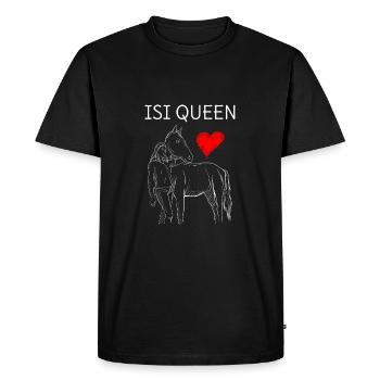 RIDERANDHORSEILLUSTRATION2 ISIQUEEN - Men's Premium Organic T-Shirt - black - Front - Nico (187cm)