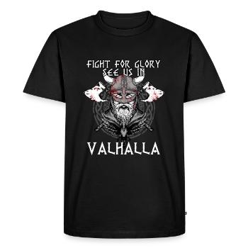 Battez-vous pour la gloire Voyez-nous dans la mythologie du Valhalla I - T-shirt Premium bio Homme - noir - Devant - Nico (187cm)