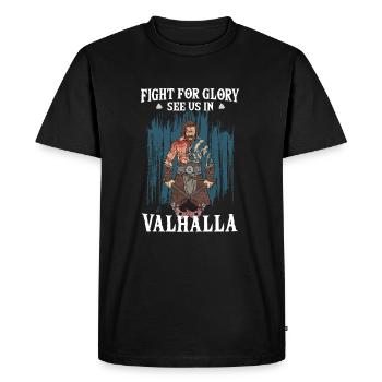 Battez-vous pour la gloire Voyez-nous dans la mythologie du Valhalla I - T-shirt Premium bio Homme - noir - Devant - Nico (187cm)