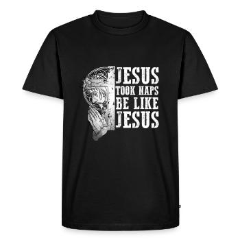 Jésus a fait des siestes comme Jésus I Dieu chrétien - T-shirt Premium bio Homme - noir - Devant - Nico (187cm)