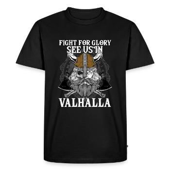 Combattez pour la gloire Voyez-nous dans la mythologie du Valhalla I - T-shirt Premium bio Homme - noir - Devant - Nico (187cm)