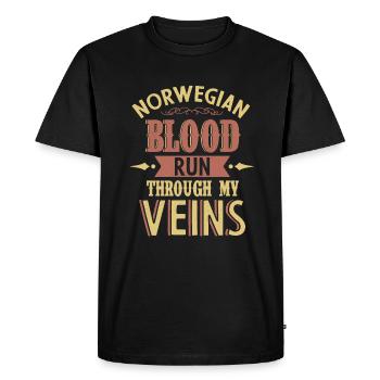 Norwegian - Men's Premium Organic T-Shirt - black - Front - Nico (187cm)