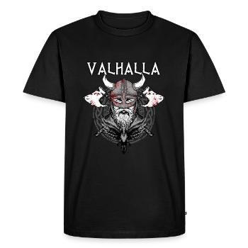 Valhalla I Viking Warrior I Odin I Wikinger - T-shirt Premium bio Homme - noir - Devant - Nico (187cm)