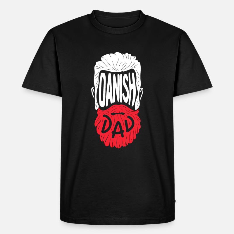 Danish Dad - Männer Premium Bio T-Shirt - Schwarz