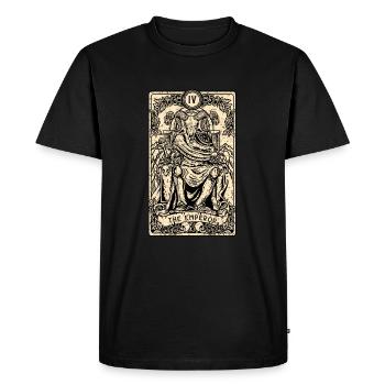 The Emperor I Goth Tarot Card I Fortune Teller - Men's Premium Organic T-Shirt - black - Front - Nico (187cm)