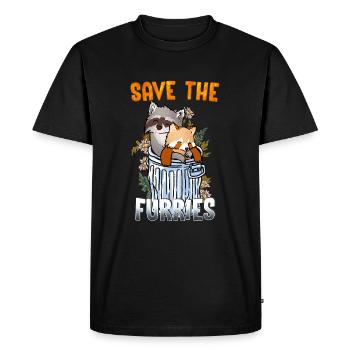 Save the Furries I Furry Fandom Anime Cosplay - Men's Premium Organic T-Shirt - black - Front - Nico (187cm)