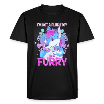 I'm not a plush toy I'm a Furry I Furries Fandom - Men's Premium Organic T-Shirt - black - Front - Nico (187cm)
