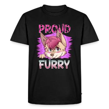 Proud Furry I Furries Cosplay Fandom - Men's Premium Organic T-Shirt - black - Front - Nico (187cm)