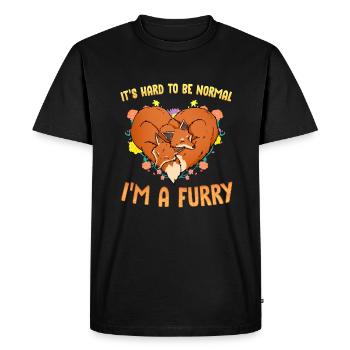 C’est difficile d’être normal, je suis un cosplay à fourrure - T-shirt Premium bio Homme - noir - Devant - Nico (187cm)
