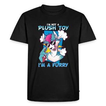 I'm not a plush toy I'm a Furry I Furries Fandom - Men's Premium Organic T-Shirt - black - Front - Nico (187cm)