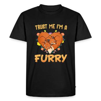 Trust me I'm a Furry I Furries Cosplay Fandom - Men's Premium Organic T-Shirt - black - Front - Nico (187cm)