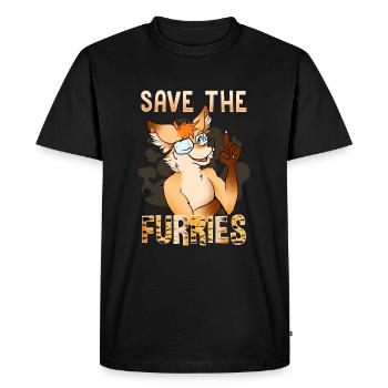 Save the Furries I Furry Fandom Anime Cosplay - Men's Premium Organic T-Shirt - black - Front - Nico (187cm)