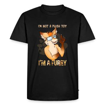 I'm not a plush toy I'm a Furry I Furries Fandom - Men's Premium Organic T-Shirt - black - Front - Nico (187cm)