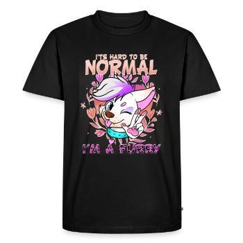 C’est difficile d’être normal, je suis un cosplay à fourrure - T-shirt Premium bio Homme - noir - Devant - Nico (187cm)