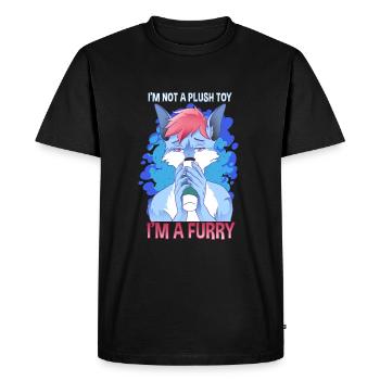 I'm not a plush toy I'm a Furry I Furries Fandom - Men's Premium Organic T-Shirt - black - Front - Nico (187cm)