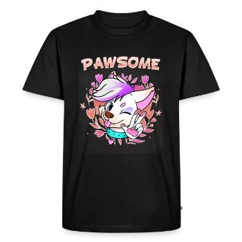 Pawsome I Furry Fandom Cospaly - Men's Premium Organic T-Shirt - black - Front - Nico (187cm)