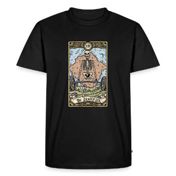 The Deadlifter I Goth Tarot Card I Fortune Teller - Men's Premium Organic T-Shirt - black - Front - Nico (187cm)