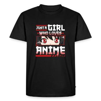 Just A Girl Who Loves Anime Cosplay Girls Costume - Men's Premium Organic T-Shirt - black - Front - Nico (187cm)