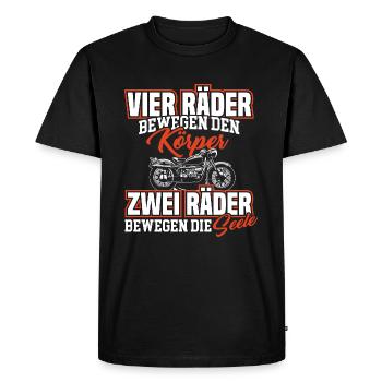 Motorrad fahren Superbike Seele - Männer Premium Bio T-Shirt - Schwarz - Vorne - Nico (187cm)