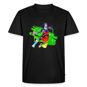Joueur de handball de handball dans le tir au but - T-shirt Premium bio Homme - noir - Devant - Nico (187cm)