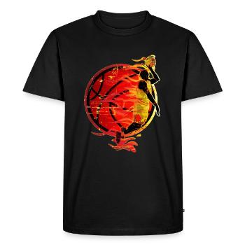Joueur de basket-ball de basket-ball est en feu - T-shirt Premium bio Homme - noir - Devant - Nico (187cm)