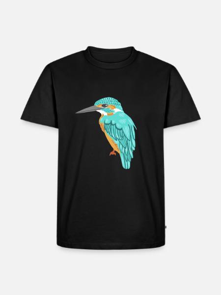 Eisvogel - Männer Premium Bio T-Shirt - Schwarz