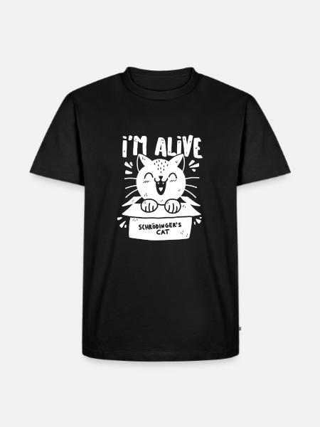 Schrödinger's Cat - Men's Premium Organic T-Shirt - black