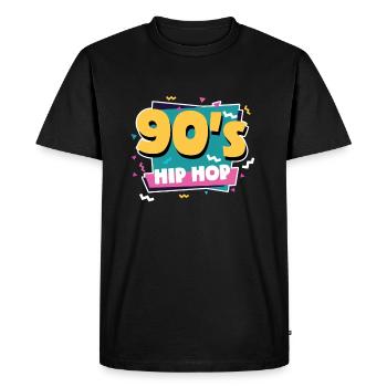 Hip hop des années 90 - T-shirt Premium bio Homme - noir - Devant - Nico (187cm)