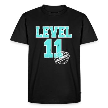 Level 11 completed 11th birthday Born 2014 - Men's Premium Organic T-Shirt - black - Front - Nico (187cm)