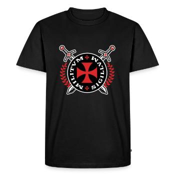 Crusader Templar Emblem Knights Templar Knight - T-shirt Premium bio Homme - noir - Devant - Nico (187cm)