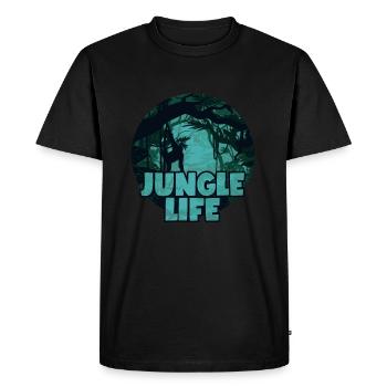 Jungle Life forêt tropicale jungle forêt tropicale - T-shirt Premium bio Homme - noir - Devant - Nico (187cm)