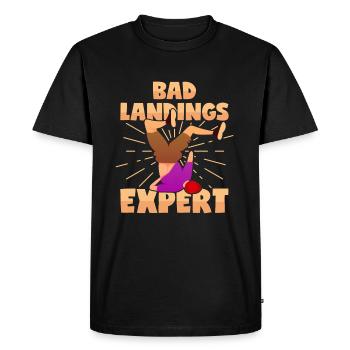 Accident Expert Stunt Fall Leg Break Dangerous - Men's Premium Organic T-Shirt - black - Front - Nico (187cm)