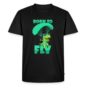 Parapente T-Rex Vol Parapente - T-shirt Premium bio Homme - noir - Devant - Nico (187cm)